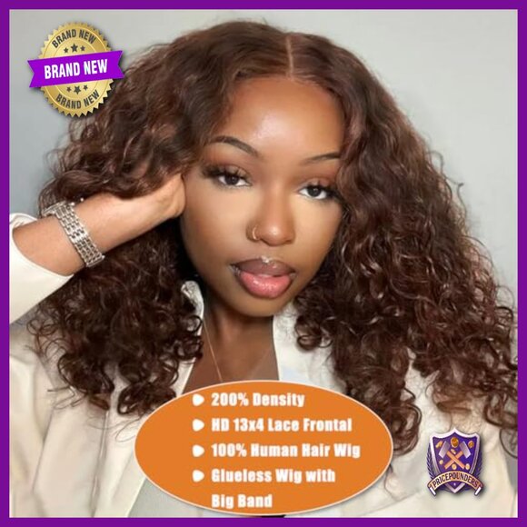 13x6 HD Lace Front Wig Human Hair 200 Density Deep Wave Bob 12 Inch